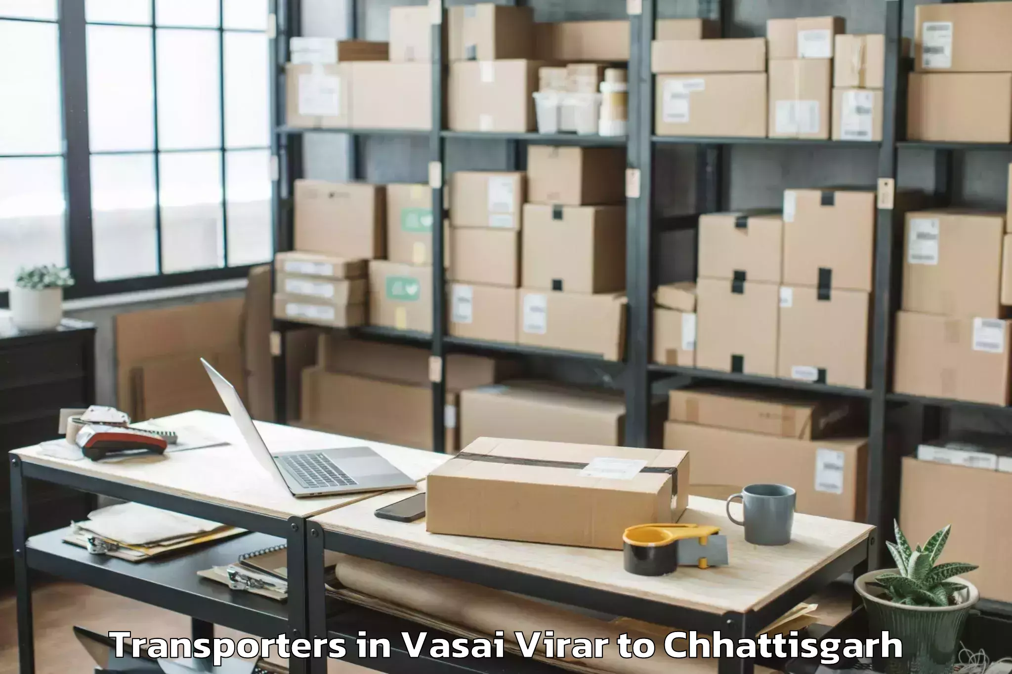 Book Vasai Virar to Katghora Transporters Online